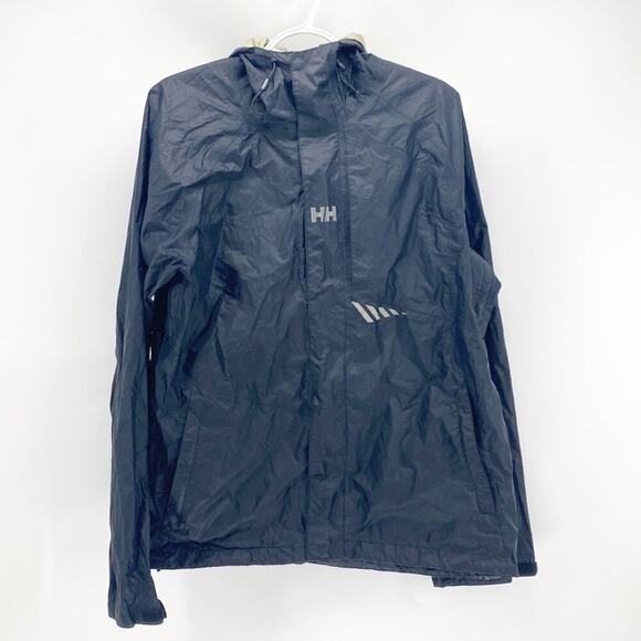 Helly Hansen packable windbreaker black outdoor streetwear lightweight